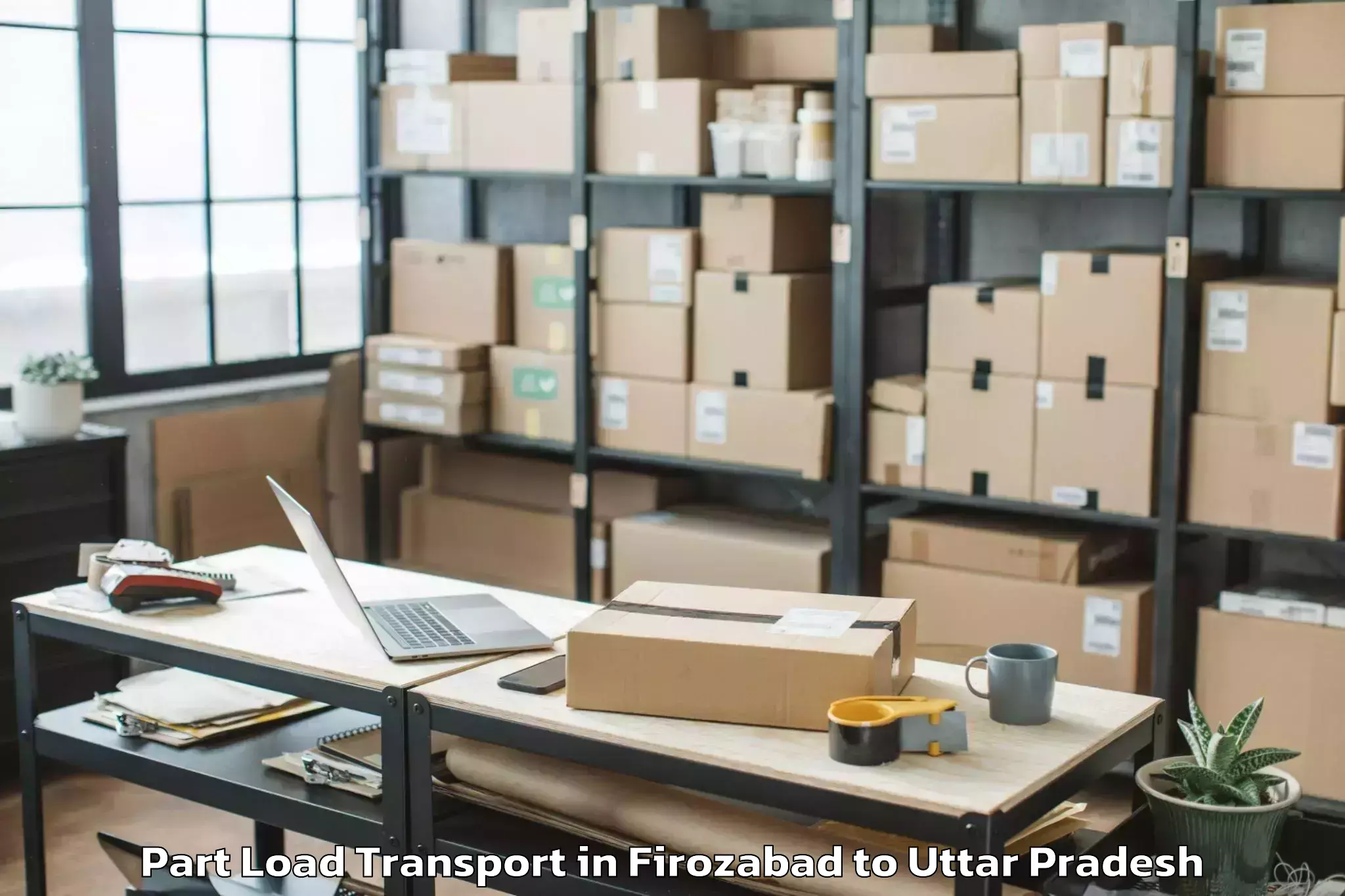 Book Firozabad to Muhammadabad Gohna Part Load Transport Online